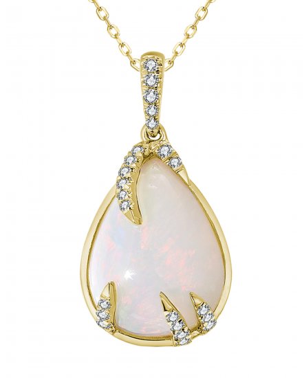 PEAR OPAL DIAMOND PENDANT (TP2909)