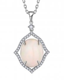 OVAL OPAL DIAMOND PENDANT (TP2911)