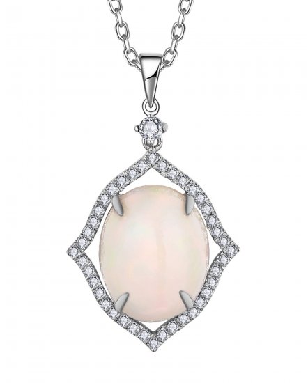 OVAL OPAL DIAMOND PENDANT (TP2911)