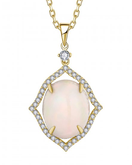 OVAL OPAL DIAMOND PENDANT (TP2911)
