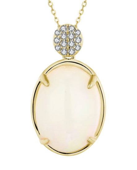 OVAL OPAL DIAMOND PENDANT (TP2915)
