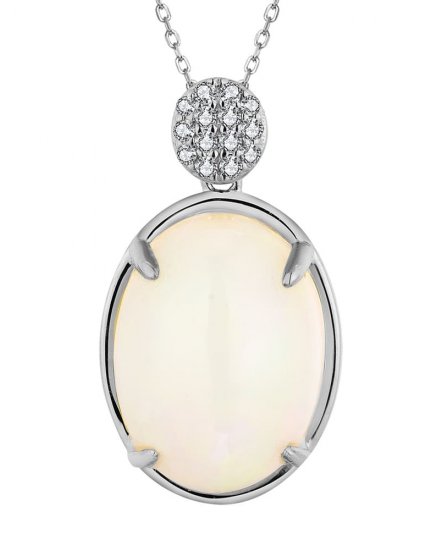 OVAL OPAL DIAMOND PENDANT (TP2915)