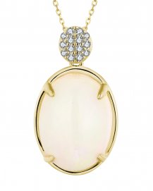 OVAL OPAL DIAMOND PENDANT (TP2915)