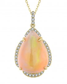 PEAR OPAL DIAMOND PENDANT (TP2917)