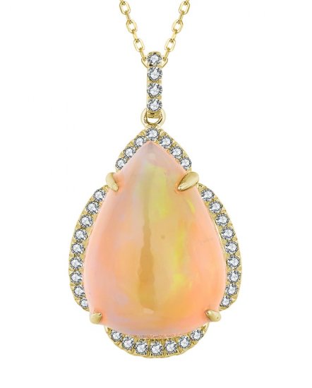 PEAR OPAL DIAMOND PENDANT (TP2917)