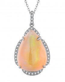 PEAR OPAL DIAMOND PENDANT (TP2917)