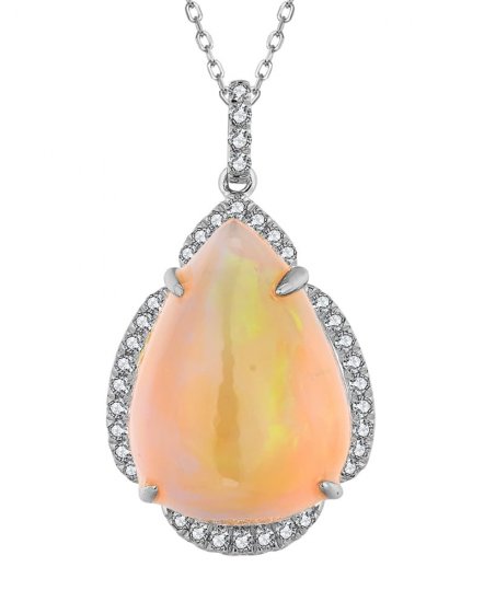PEAR OPAL DIAMOND PENDANT (TP2917)