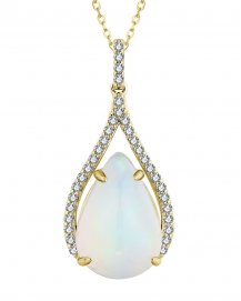 PEAR OPAL DIAMOND PENDANT (TP2919)