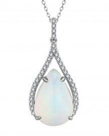 PEAR OPAL DIAMOND PENDANT (TP2919)