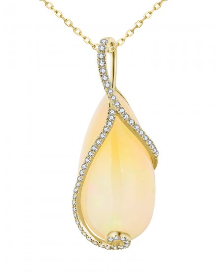 PEAR OPAL DIAMOND PENDANT (TP2920)