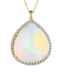PEAR OPAL DIAMOND PENDANT (TP2921)