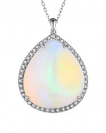 PEAR OPAL DIAMOND PENDANT (TP2921)