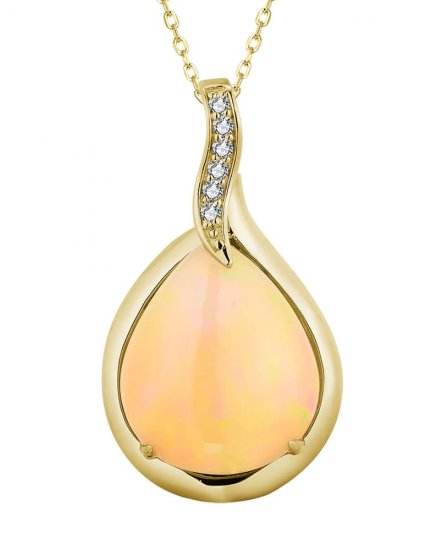 PEAR OPAL DIAMOND PENDANT (TP2922)