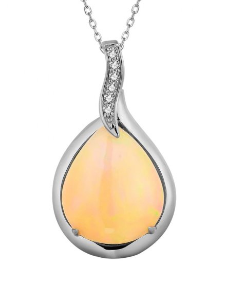 PEAR OPAL DIAMOND PENDANT (TP2922)