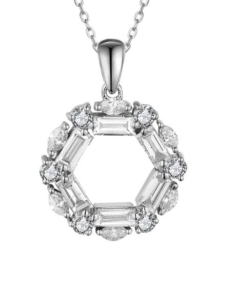 HEXAGON STYLE DIAMOND PENDANT (TP2924)