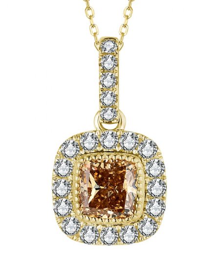 MULTI TONE CUSHION DIAMOND PENDANT (TP2926)