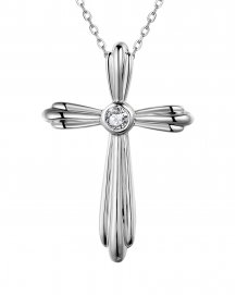 CROSS SOLITAIRE DIAMOND PENDANT (TP2946)