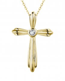 CROSS SOLITAIRE DIAMOND PENDANT (TP2946)