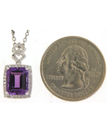 AMETHYST DIAMOND PENDANT (TP2963)