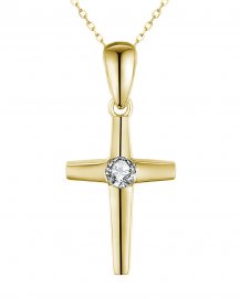 CROSS SOLITAIRE DIAMOND PENDANT (TP2976)