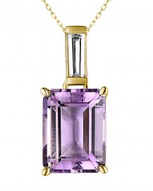 AMETHYST DIAMOND PENDANT (TP3017)
