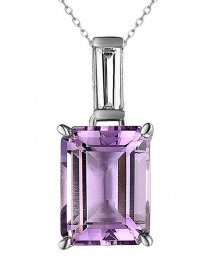 AMETHYST DIAMOND PENDANT (TP3017)