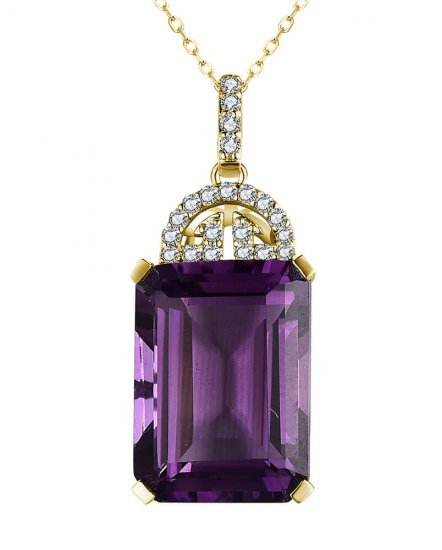 AMETHYST DIAMOND PENDANT (TP3021)