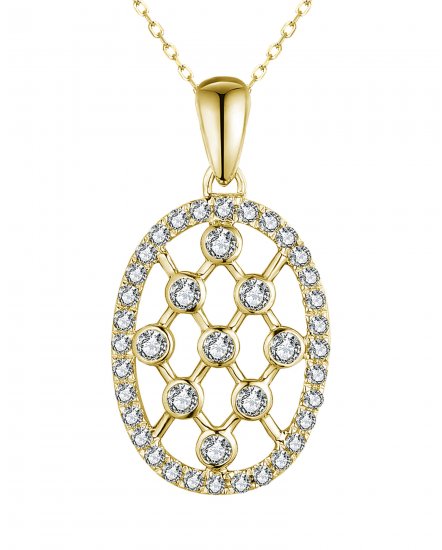 OVAL STYLE DIAMOND PENDANT (TP3035)