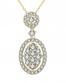 OVAL STYLE DIAMOND PENDANT (TP3056)