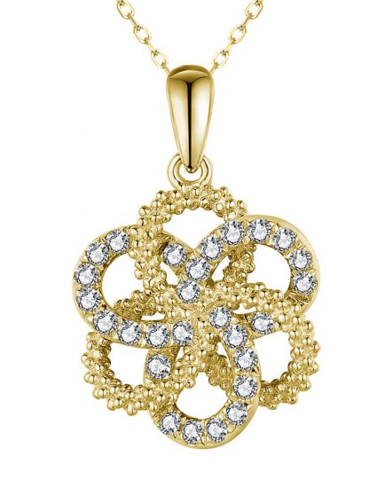 CLOVER FIVE FOLD CELTIC DIAMOND PENDANT (TP3074)