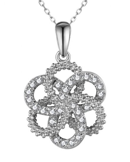 CLOVER FIVE FOLD CELTIC DIAMOND PENDANT (TP3074)