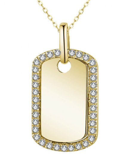 DOG TAG DIAMOND PENDANT (TP3082)