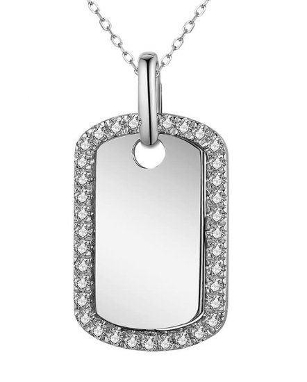 DOG TAG DIAMOND PENDANT (TP3082)
