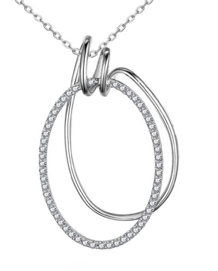 OVAL STYLE INTER LINKED DIAMOND PENDANT (TP3085)