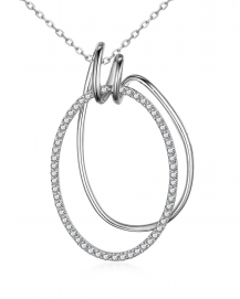 OVAL STYLE INTER LINKED DIAMOND PENDANT (TP3085)