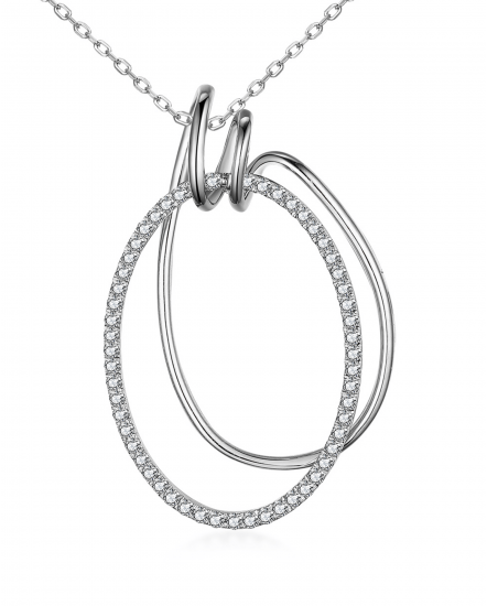 OVAL STYLE INTER LINKED DIAMOND PENDANT (TP3085)