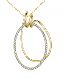 OVAL STYLE INTER LINKED DIAMOND PENDANT (TP3085)