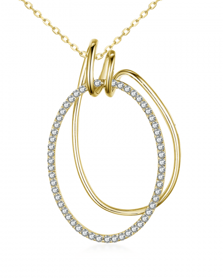 OVAL STYLE INTER LINKED DIAMOND PENDANT (TP3085)