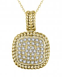 SQUARE SHAPE DIAMOND PENDANT (TP3086)