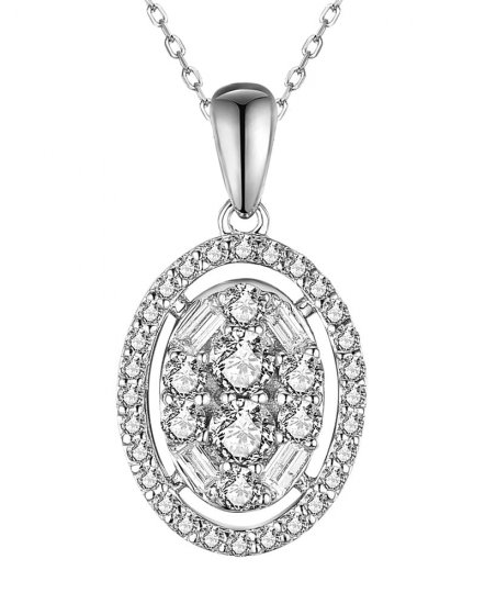OVAL STYLE DIAMOND PENDANT (TP3092)