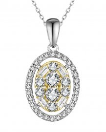 OVAL STYLE DIAMOND PENDANT (TP3092)