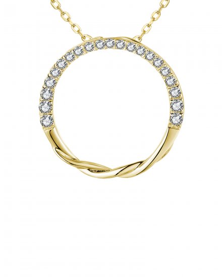 CRISS CROSS STYLE ROUND DIAMOND PENDANT (TP3095)