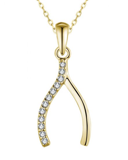 WISHBONE STYLE DIAMOND PENDANT (TP3111)
