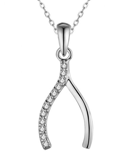 WISHBONE STYLE DIAMOND PENDANT (TP3111)