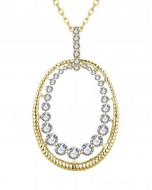 OVAL STYLE DIAMOND PENDANT (TP3114)