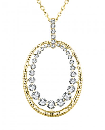 OVAL STYLE DIAMOND PENDANT (TP3114)
