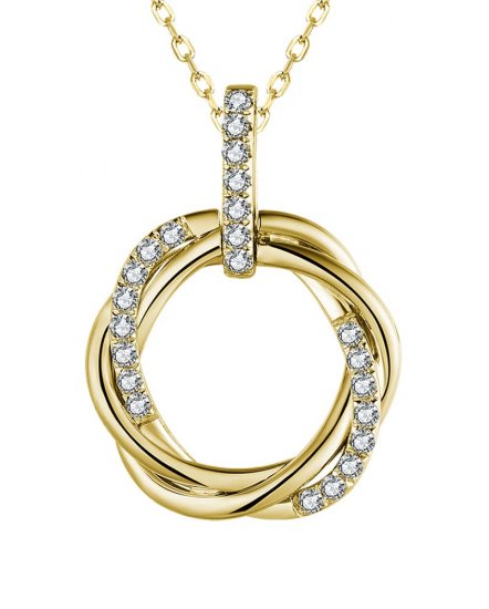 INTER LINKED STYLE ROUND DIAMOND PENDANT (TP3121)
