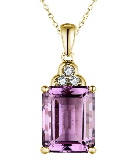 AMETHYST DIAMOND PENDANT (TP3137)