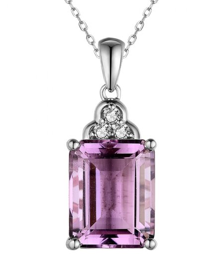 AMETHYST DIAMOND PENDANT (TP3137)