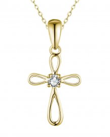 CROSS SOLITAIRE DIAMOND PENDANT (TP3154)